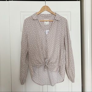 Abercrombie & Fitch Button Down Top, Tie Front